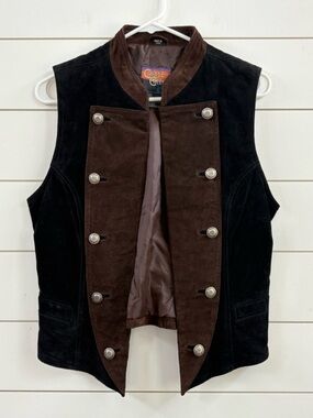 Vintage Cripple Creek Women’s Suede Military Vest